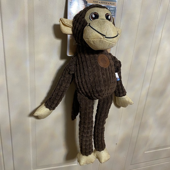 AKC American Kennel Club Monkey 16” Dog   Toy With Squeaker - Picture 3 of 6